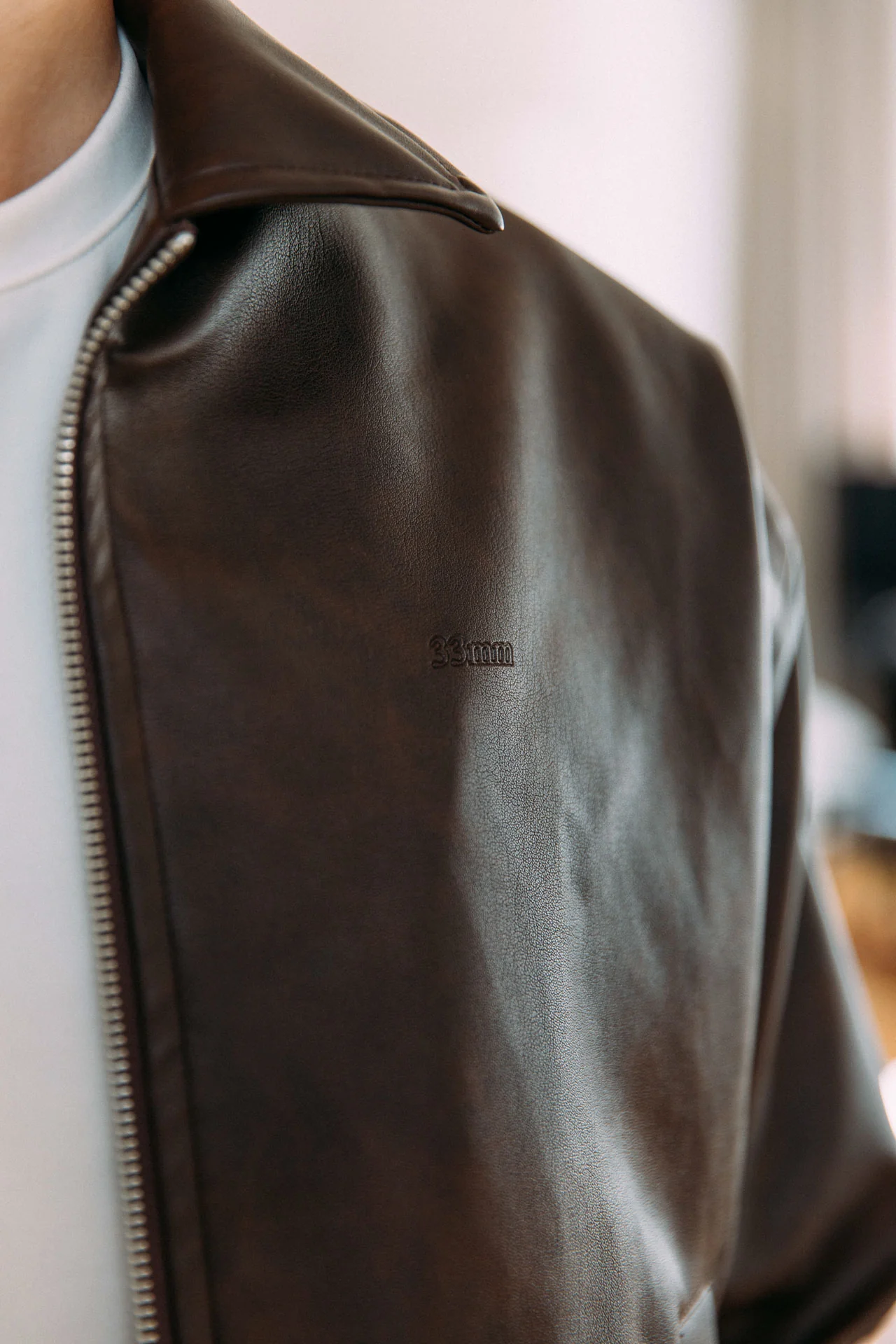 Zayn Leather Jacket, Brown - Image 13