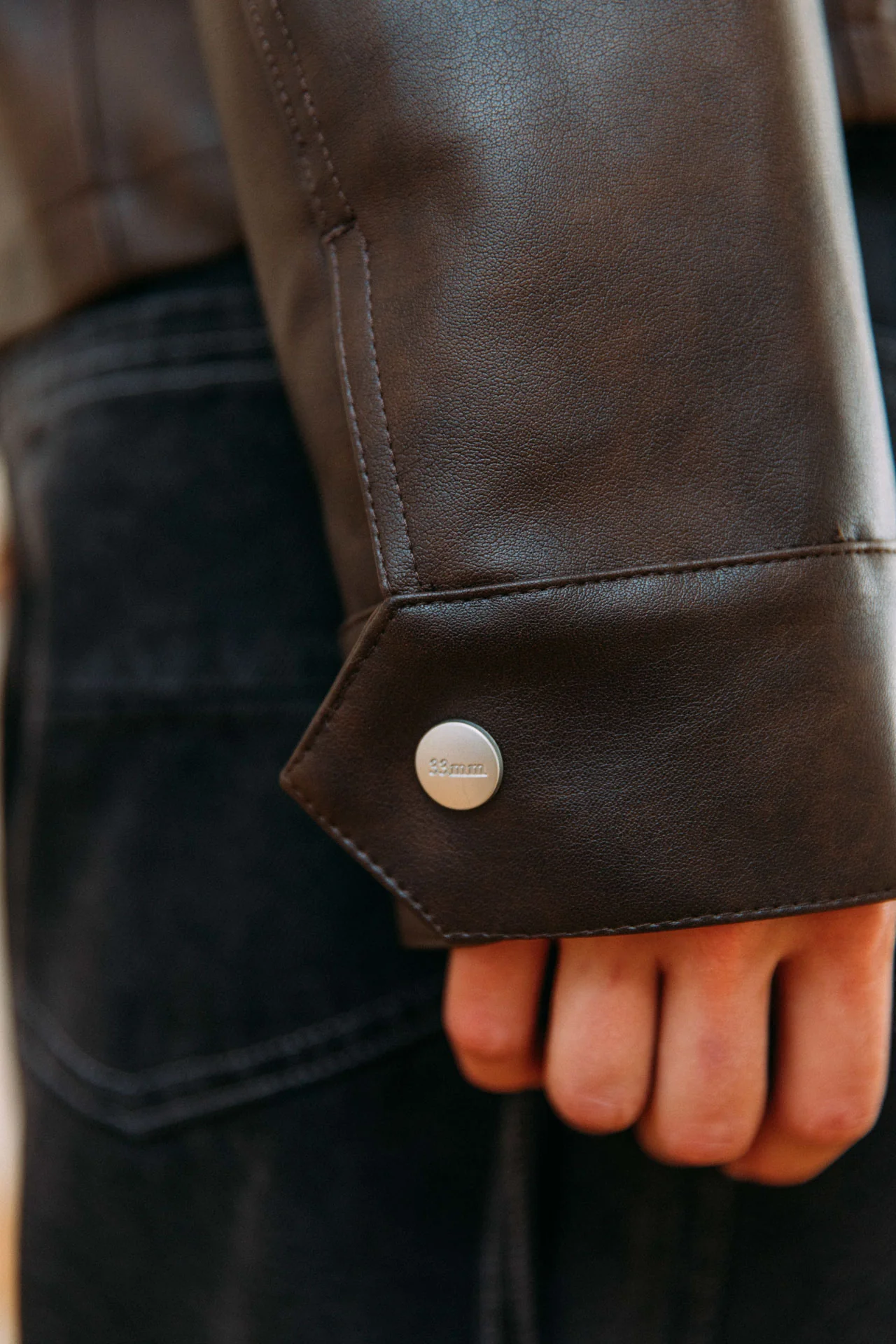 Zayn Leather Jacket, Brown - Image 14