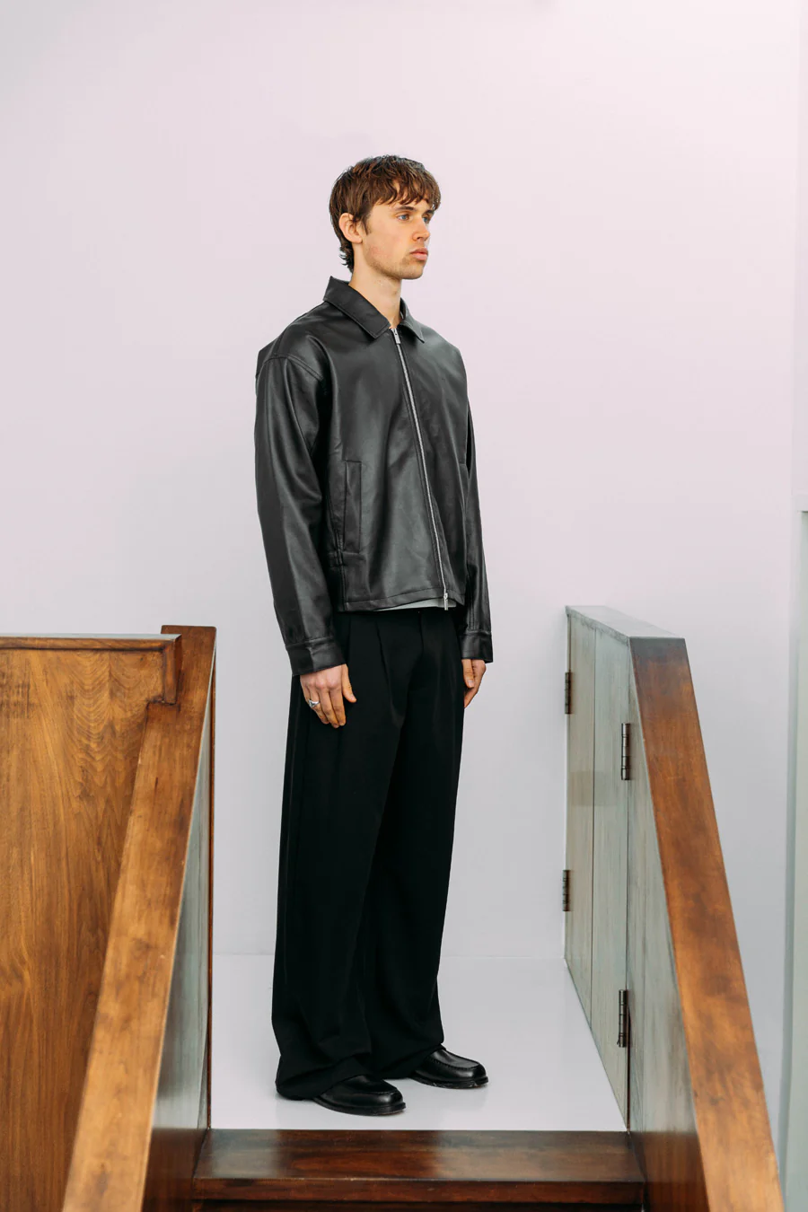 Zayn Leather Jacket, Black - Image 4