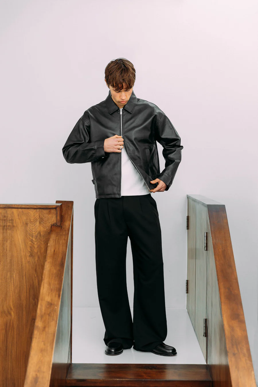 Zayn Leather Jacket, Black - Image 5