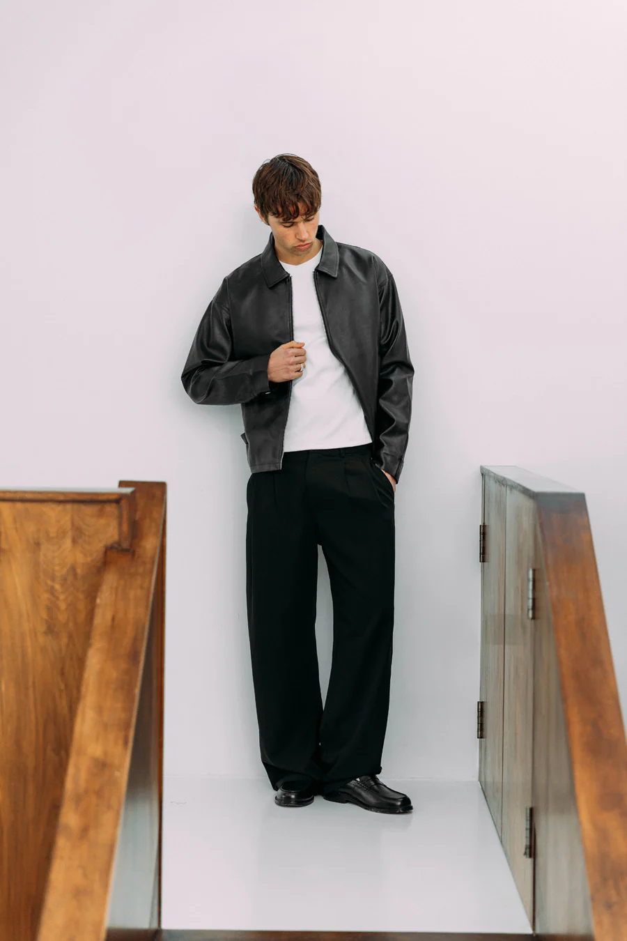 Zayn Leather Jacket, Black - Image 6